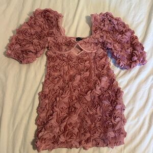 PrettyLittleThing floral pink mini dress Women’s 4